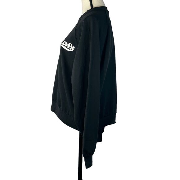 Levi's 2X-Large Sweatshirt Stretch Long Sleeve Black Logo Crew Neck Pullover New - Picture 5 of 13
